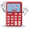 Finger cute calculator character cartoon