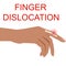 Finger Dislocation human medical organ vector illustratio.