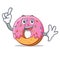 Finger Donut mascot cartoon style
