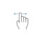 Finger Drag line icon, touch and hand gestures