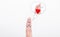 Finger dreaming of romantic love at valentine`s day