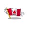 Finger flag canadian with in the character