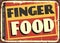 Finger food amazing diner sign design