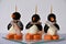 Finger food, funny edible small penguins