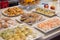 Finger foods on a granite counter