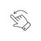 Finger, gesture, hand, move, left, right, swipe outline icon. Element of simple icon for websites, mobile app, info graphics. Sign