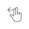 Finger, gesture, hand, right swipe, three outline icon. Element of simple icon for websites, mobile app, info graphics. Signs and