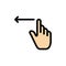 Finger, Gestures, Hand, Left  Flat Color Icon. Vector icon banner Template