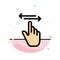Finger, Gestures, Hand, Left, Right Abstract Flat Color Icon Template