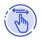 Finger, Gestures, Hand, Left, Right Blue Dotted Line Line Icon