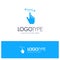 Finger, Gestures, Hand, Left, Right Blue Solid Logo with place for tagline