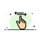 Finger, Gestures, Hand, Left, Right  Business Flat Line Filled Icon Vector Banner Template