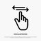 Finger, Gestures, Hand, Left, Right Line Icon Vector