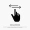 Finger, Gestures, Hand, Left, Right solid Glyph Icon vector