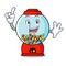 Finger gumball machine mascot cartoon