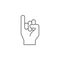 Finger, hand, promise icon. Element of friendship icon. Thin line icon for website design and development, app development.