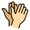Finger handclap icon vector flat