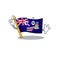 Finger happy flag cayman islands with cartoon