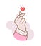 Finger Heart aesthetic vector illustration