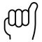 Finger injury icon, outline style