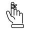 Finger injury vector icon in trendy design style, easy to use