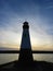 Finger Lakes Lighthouse sunset silhouette