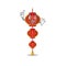 Finger lampion chinese lantern in mascot cartoon character style