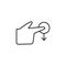 Finger, low, touch, push icon. Element of corruption icon. Thin line icon on white background