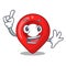 Finger map marker navigation pin mascot cartoon