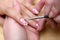 Finger nail manicure