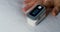 The finger oximeter is a small device that allows you to quickly and non-invasively measure the oxygen saturation in the blood and