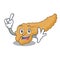 Finger pancreas mascot cartoon style