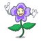 Finger pansy flower mascot cartoon