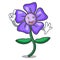 Finger periwinkle flower mascot cartoon