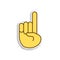 finger point colored emoji sticker icon. Element of emoji for mobile concept and web apps illustration