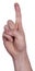 Finger Point, Pointing Happy Smiling Face Isolated