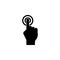 finger presses the button icon. Element of simple icon for websites, web design, mobile app, info graphics. Signs and symbols coll