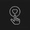 Finger pressing donate button icon Voluntary and donation concept