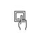 Finger pressing power switch line icon