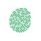 Finger print color icon vector. Line id aproove symbol. Trendy f