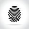 Finger print icon on white background