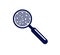 Finger print with magnifying glass vector simple logo or icon, incognito man concept, unidentified person, people search,