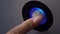 Finger push button with illumination, power on PC or home lift, launch of tech
