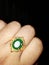 Finger ring green panna gold ring.