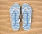 Finger sandal or slipper, in 3d illustration, Rio de Janeiro