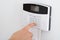 Finger setting security alarm