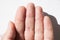 Finger skin texture, fingerprint close-up