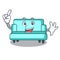 Finger sofa mascot cartoon style