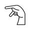 Finger Spelling the Alphabet in American Sign Language ASL. The Letter P - 