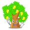 Finger toy cartoon mango tree above table